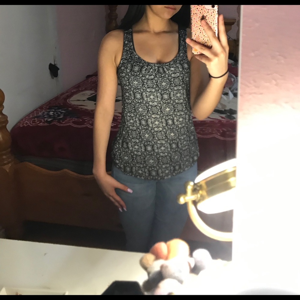 Floral Design Tank Top